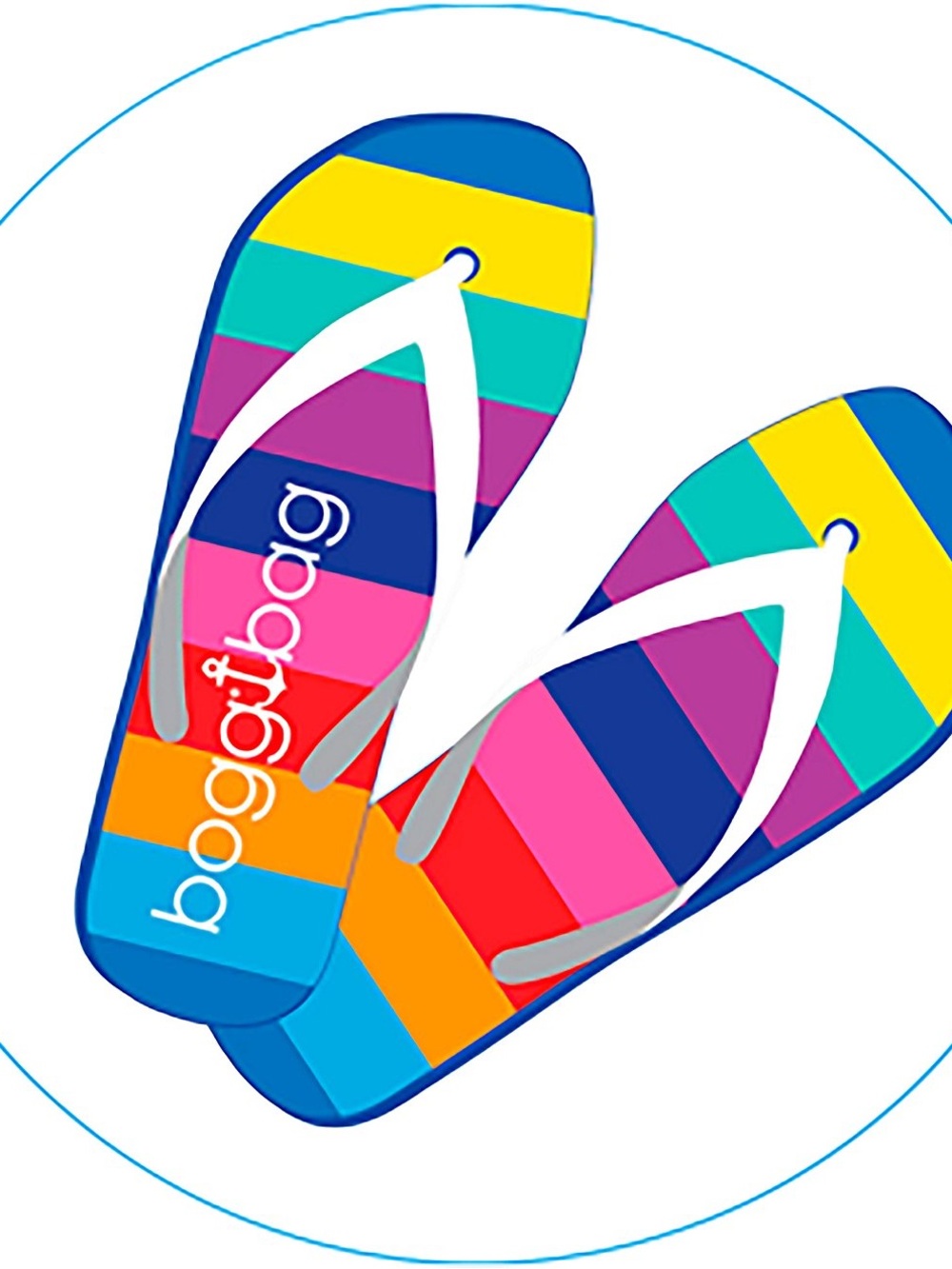 NWT Bogg Bits Colorful Flip Flops Bag Charm Insert Accessory Tropical Beach